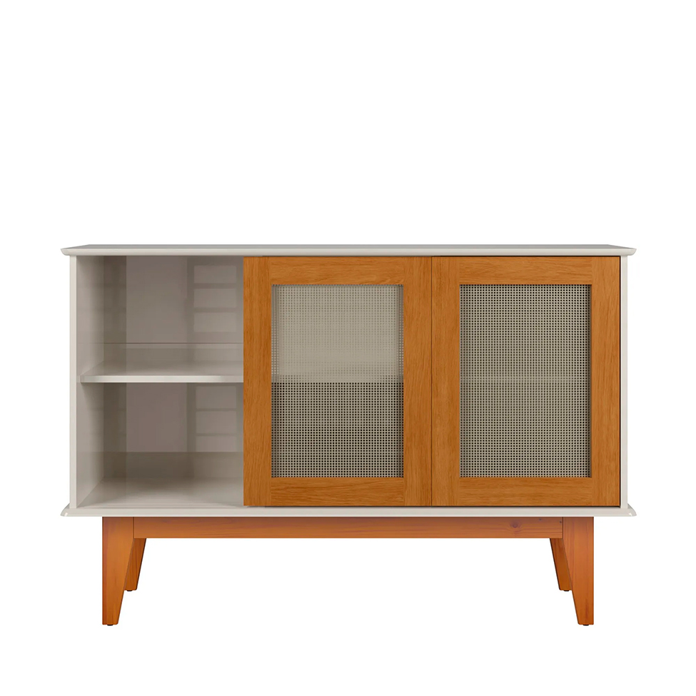 Buffet Detroit 3 PT Off White e Madeira
