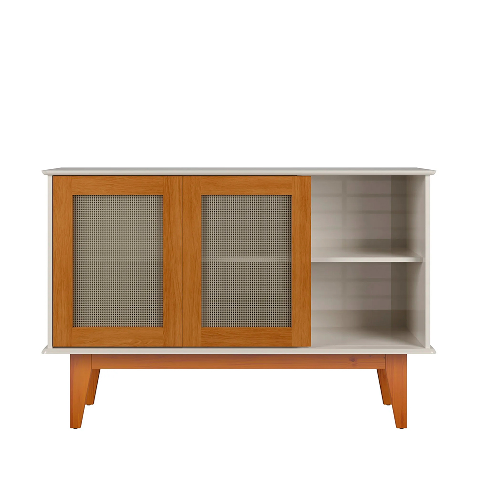 Buffet Detroit 3 PT Off White e Madeira