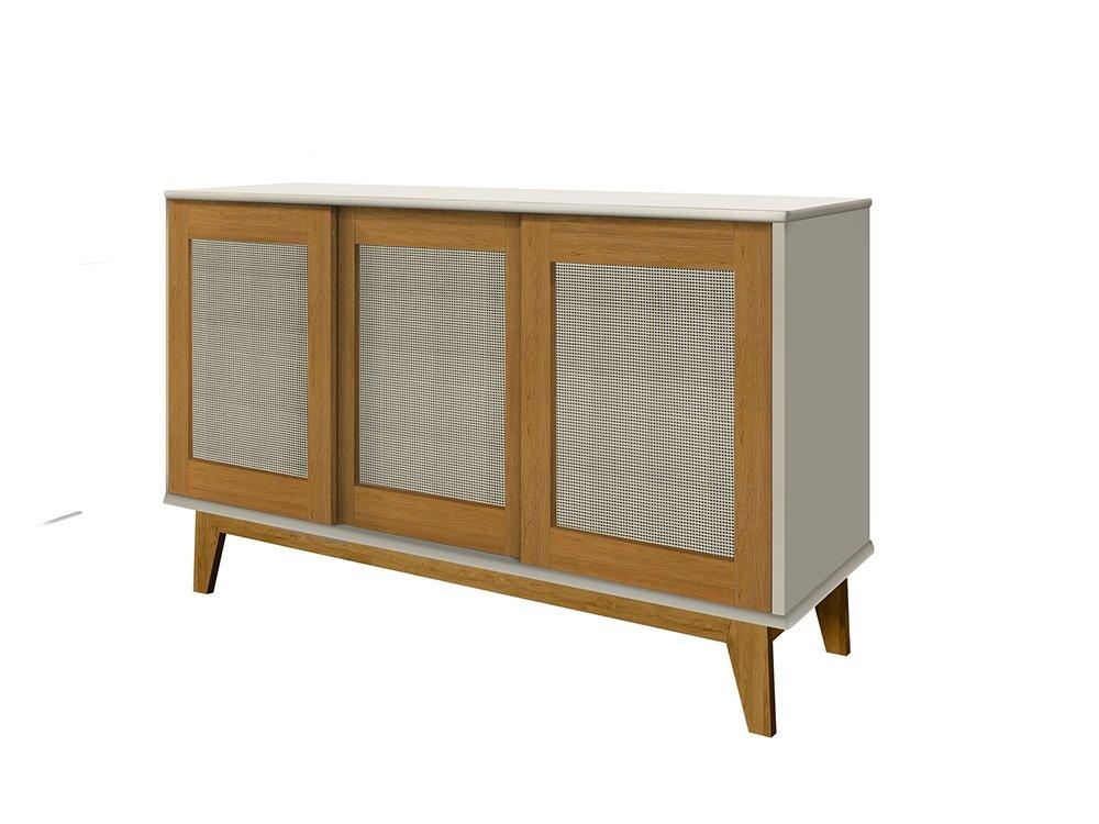 Buffet Detroit 3 Portas Branco / Madeira - Tebarrot