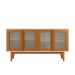 Buffet Detroit 4 PT Branco e Madeira