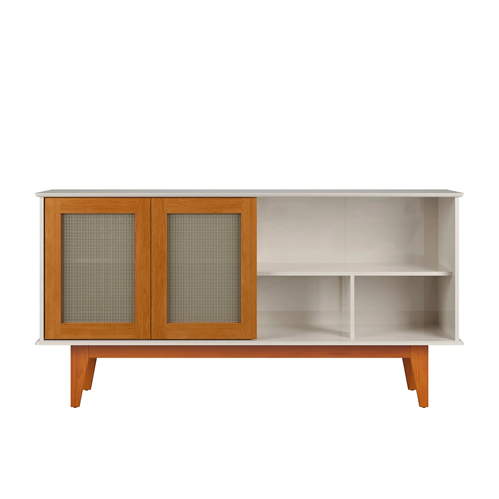 Buffet Detroit 4 PT Off White e Madeira