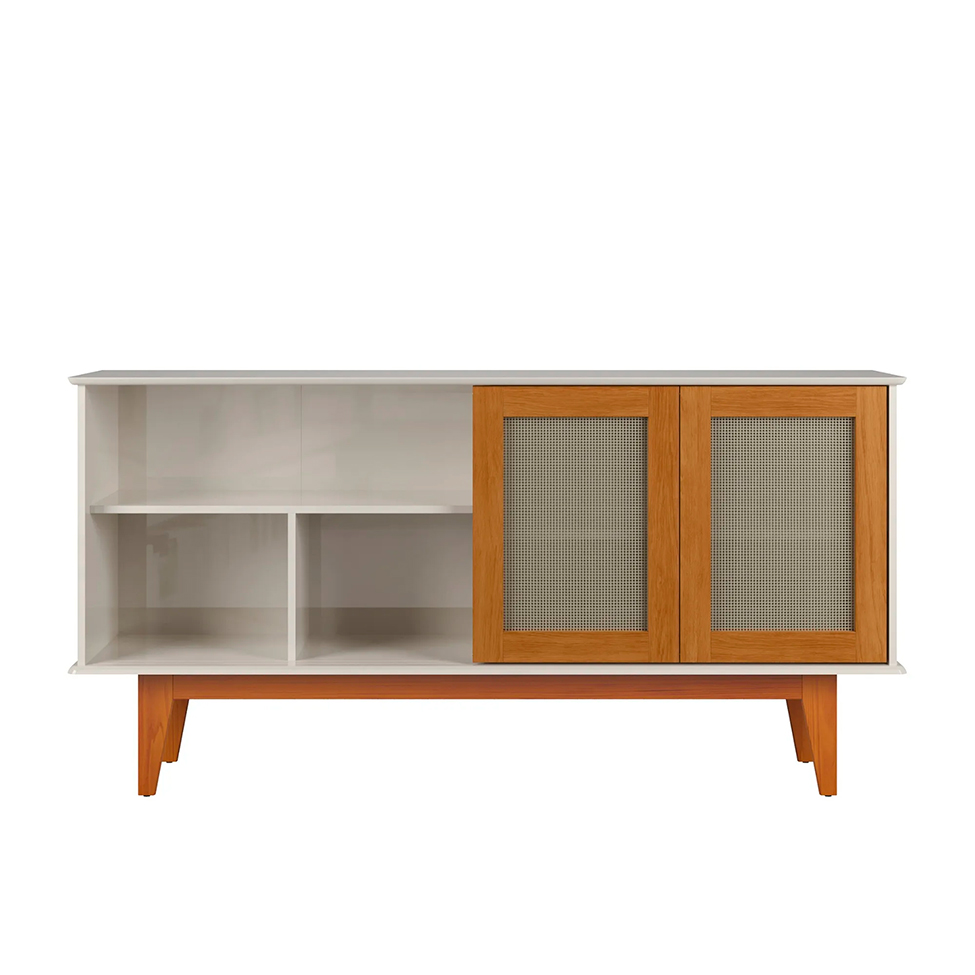 Buffet Detroit 4 PT Off White e Madeira