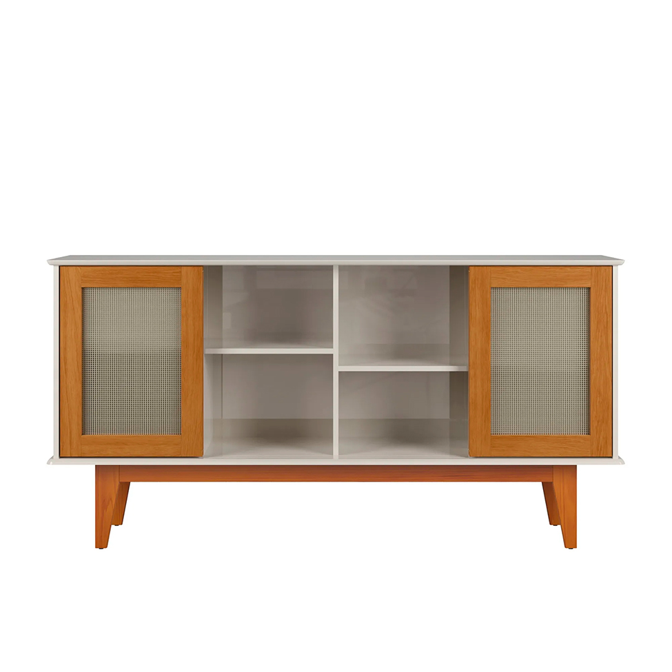 Buffet Detroit 4 PT Off White e Madeira