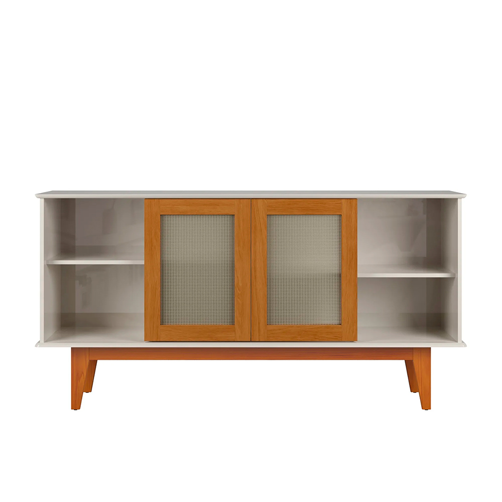 Buffet Detroit 4 PT Off White e Madeira