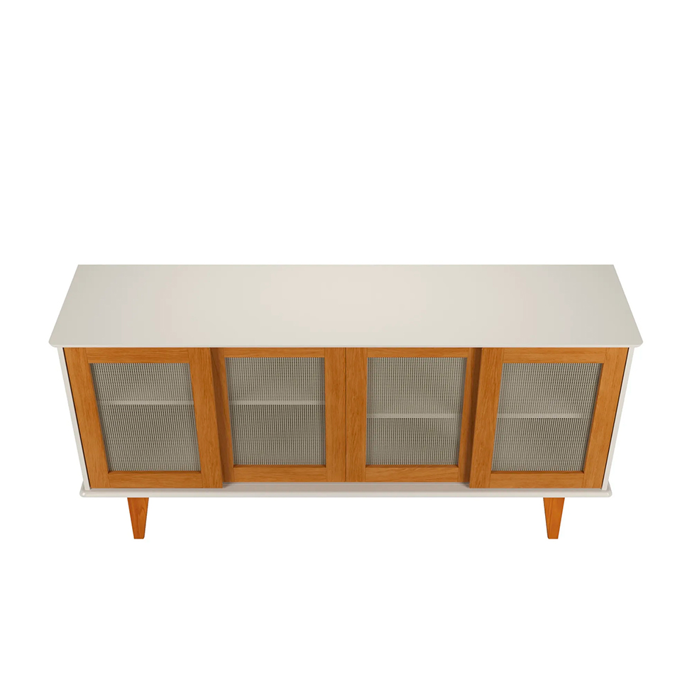 Buffet Detroit 4 PT Off White e Madeira