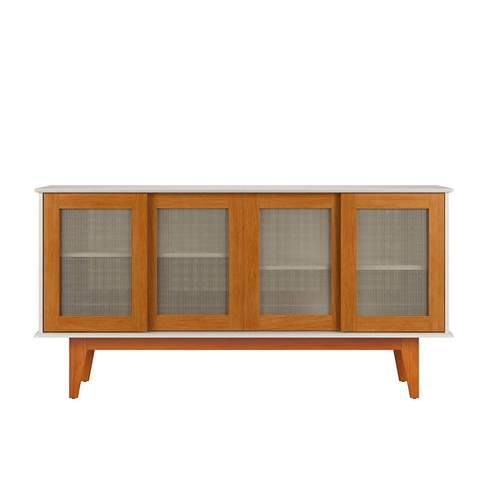 Buffet Detroit 4 PT Off White e Madeira