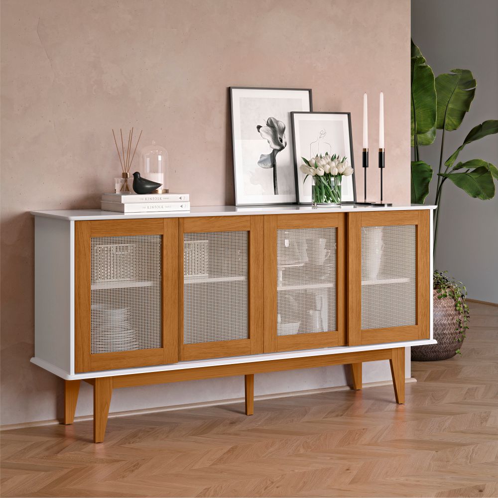 Buffet Eibar com 4 Portas Branco Nature