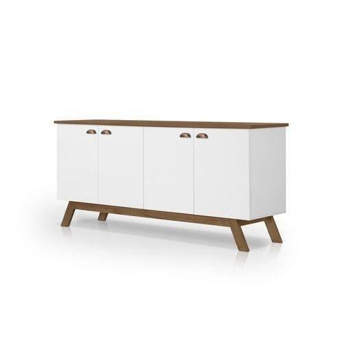 Buffet Moderno Atlanta Branco E Madeira Tebarrot