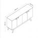 Buffet Moderno Atlanta Branco E Nature Tebarrot