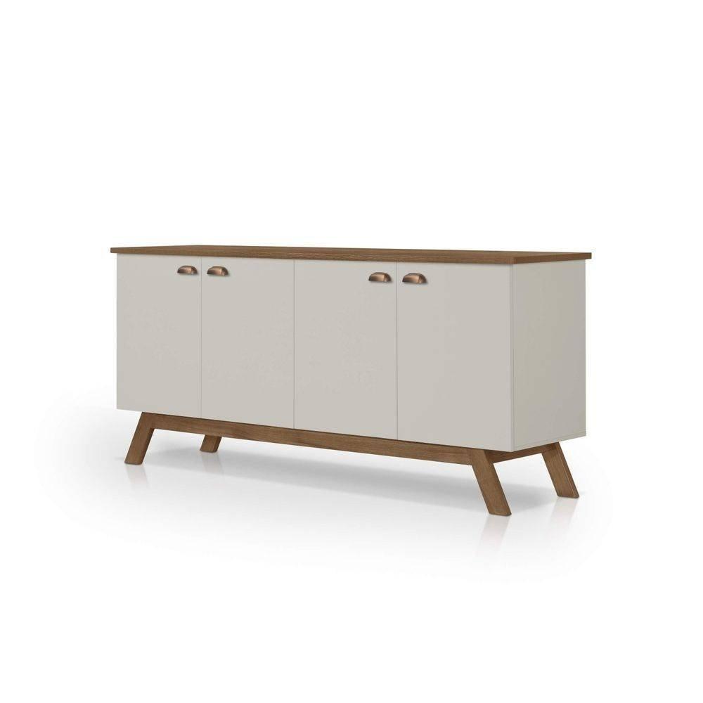 Buffet Moderno Atlanta Off White E Madeira Tebarrot