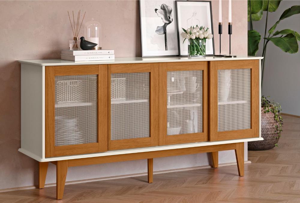 Buffet Sevilha 4 Portas Off White Nature