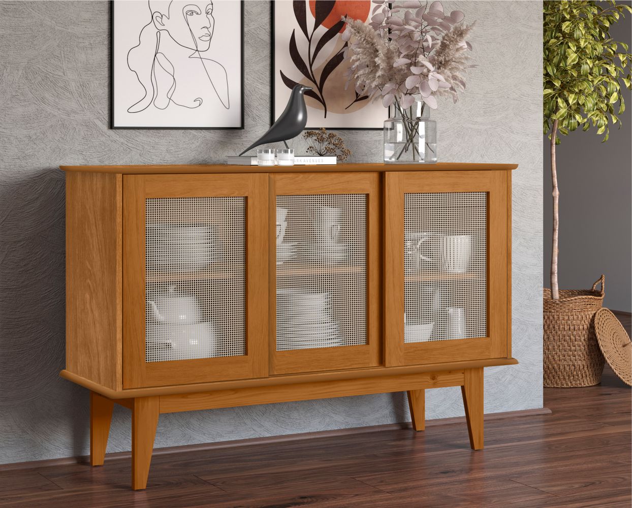 Buffet Valencia com 3 Portas Nature