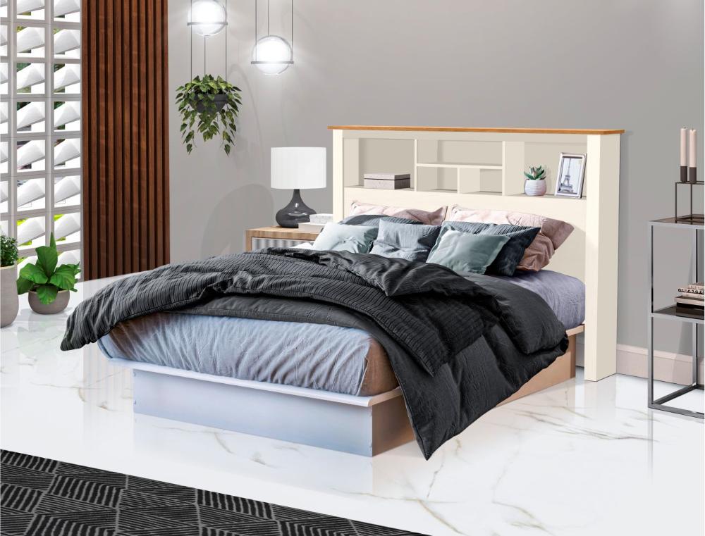 Cabeceira Casal Brugge 1.4 Off White Nature