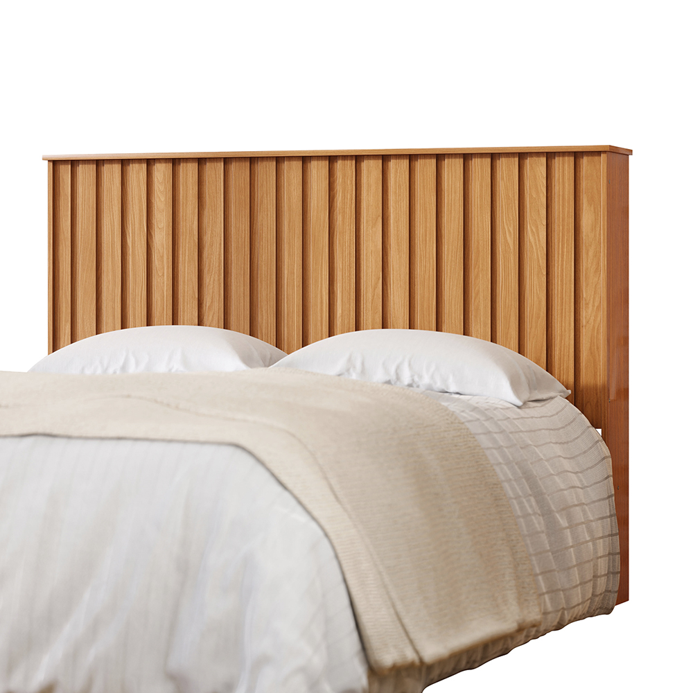 Cabeceira Casal Detroit Ripado 144 cm Nature Tebar