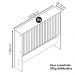 Cabeceira Casal Detroit Ripado 144 cm Nature Tebar