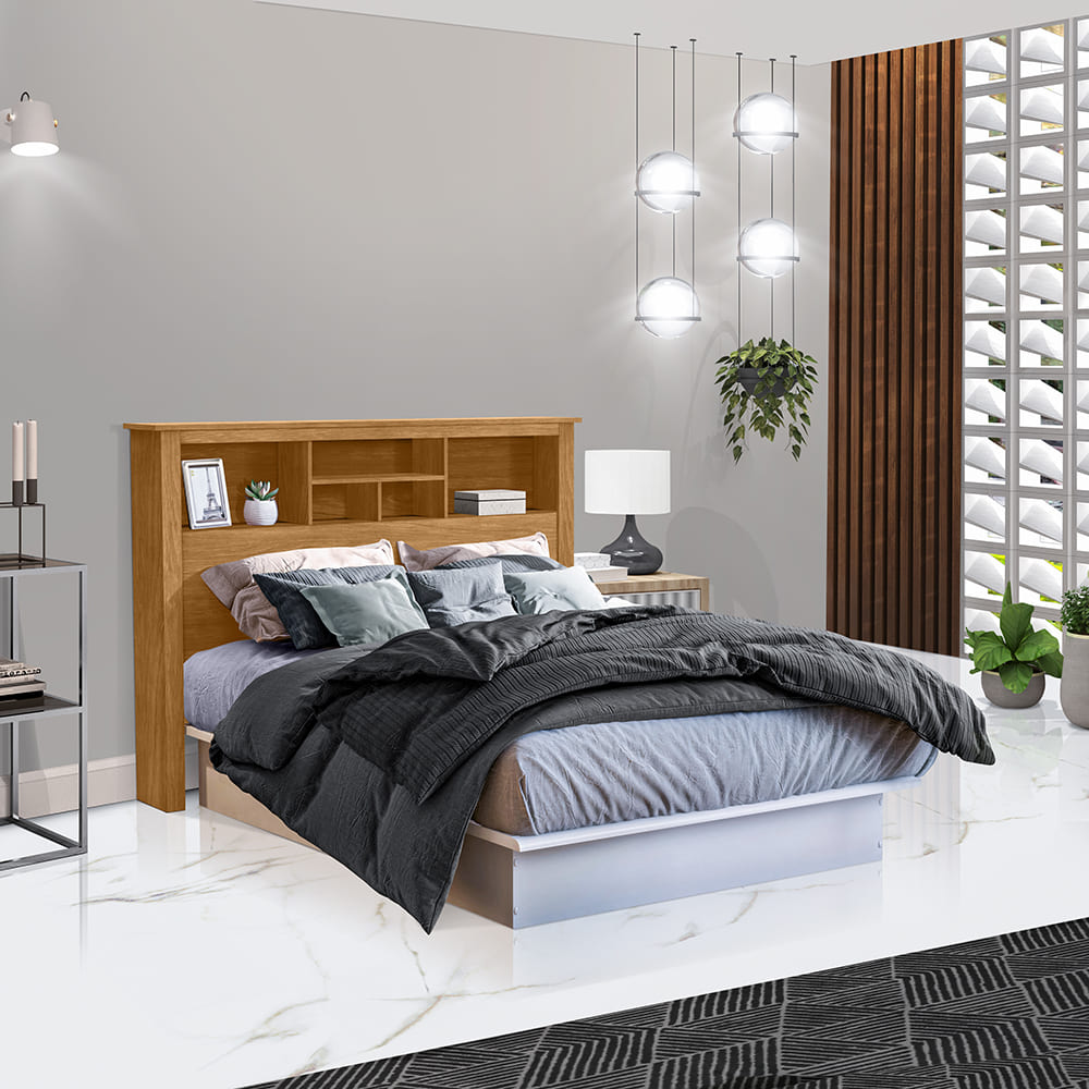 Cabeceira Casal Havana 156 cm Nature Tebar
