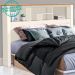 Cabeceira Para Box Casal 140cm Com Nichos 131 Off White Nature Tebar