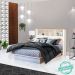 Cabeceira Para Box Casal 140cm Com Nichos 131 Off White Nature Tebar
