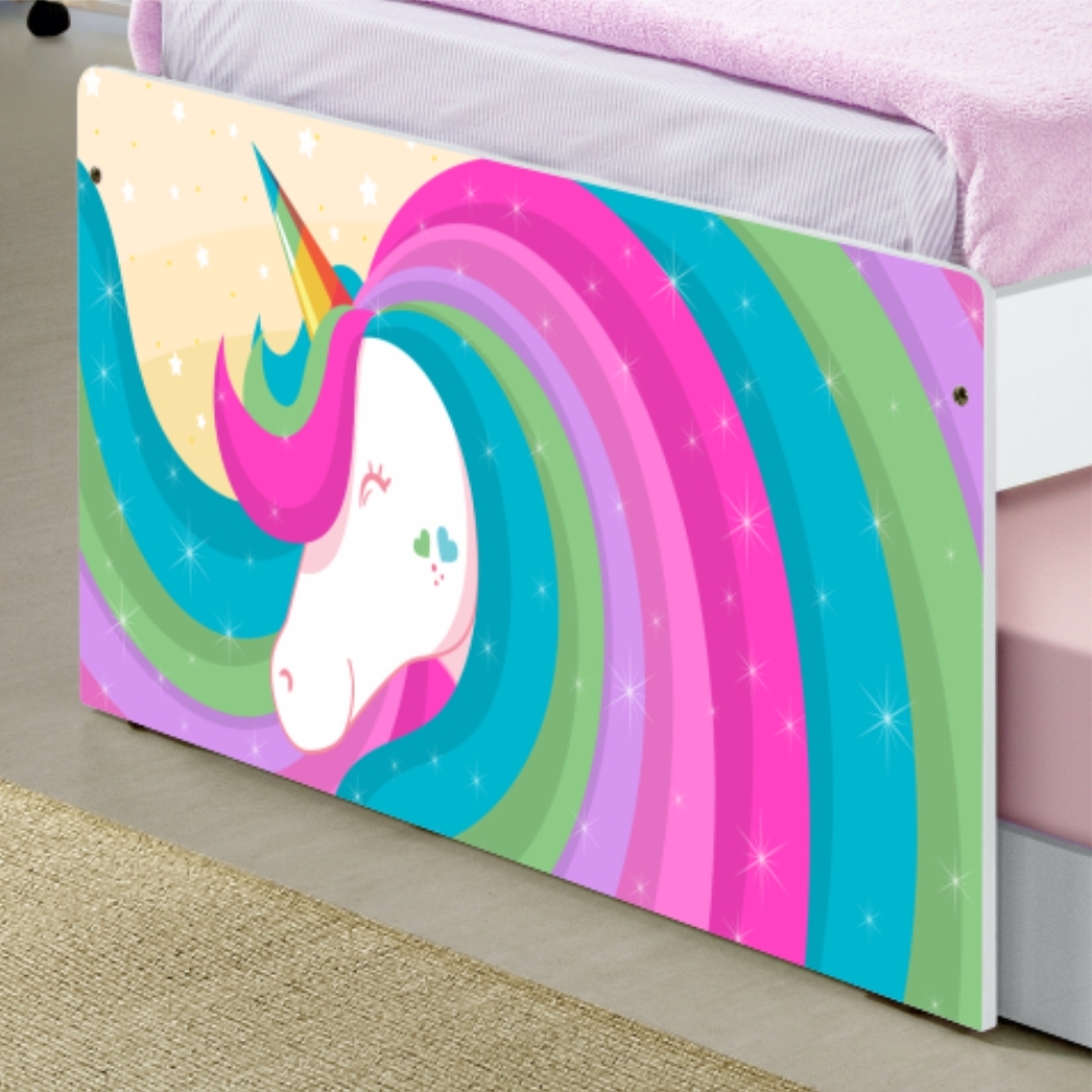 Cama Arco Íris Unicórnio com Auxiliar
