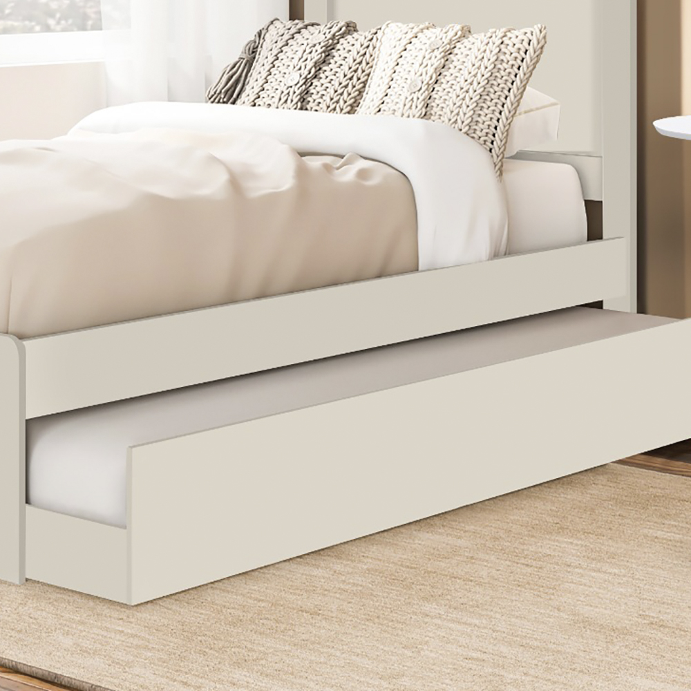 Cama Auxiliar Solteiro Barcelona Off White Tebar