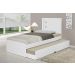 Cama Bibox Solteiro Barcelona Branco / Preto Com Dois Colchões - Tebarrot
