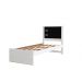 Cama Bibox Solteiro Barcelona Branco / Preto Com Dois Colchões - Tebarrot