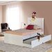 Cama Bibox Solteiro Barcelona Branco Com Colchões