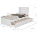 Cama Bibox Solteiro Barcelona Branco com Colchões
