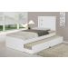 Cama Bibox Solteiro Barcelona Branco com Colchões