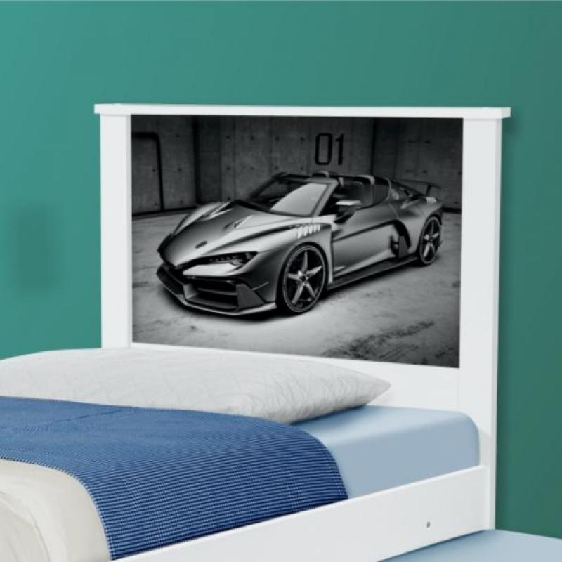 Cama Bibox Solteiro Carro Sport Chumbo