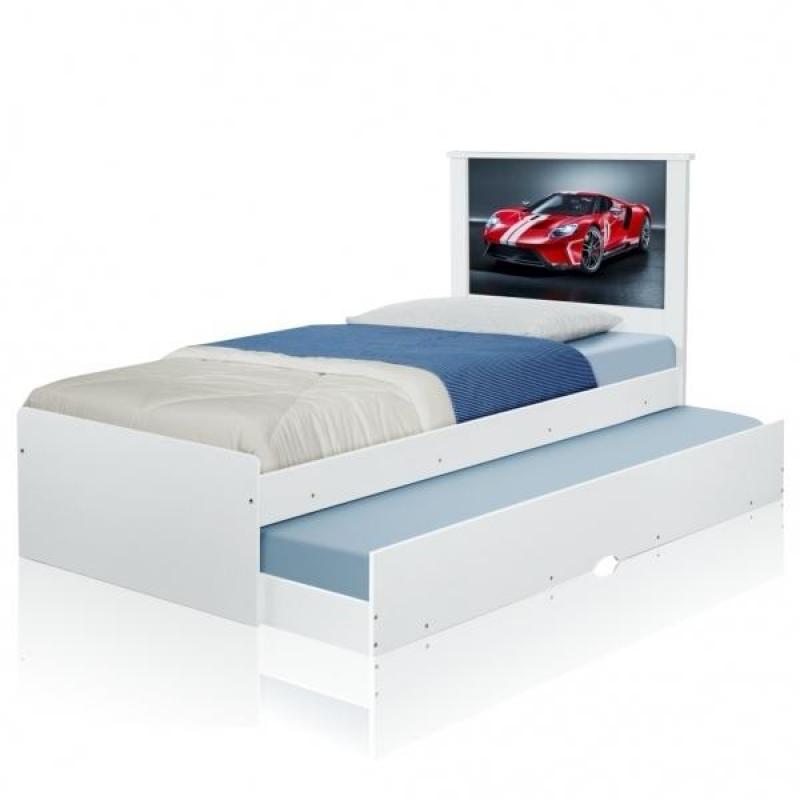 Cama Bibox Solteiro Carro Sport Vermelho