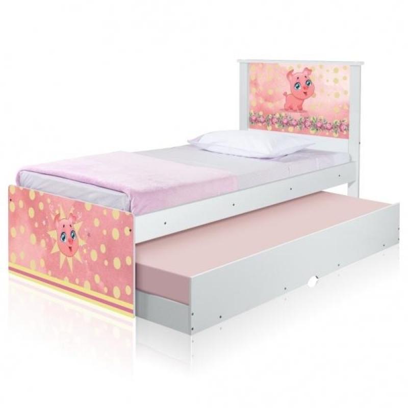 Cama Bicama Juvenil Adesivada Pig