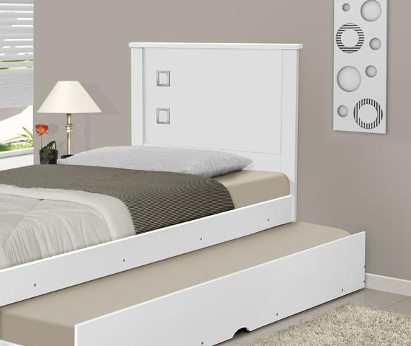 Cama De Solteiro Bibox Barcelona Branco - Tebarrot