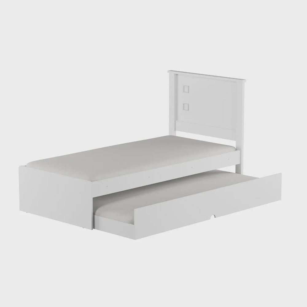 Cama De Solteiro Bibox Barcelona Branco - Tebarrot