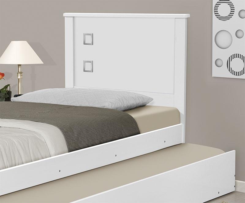 Cama Infaltil Barcelona Com Cama Auxiliar Branco