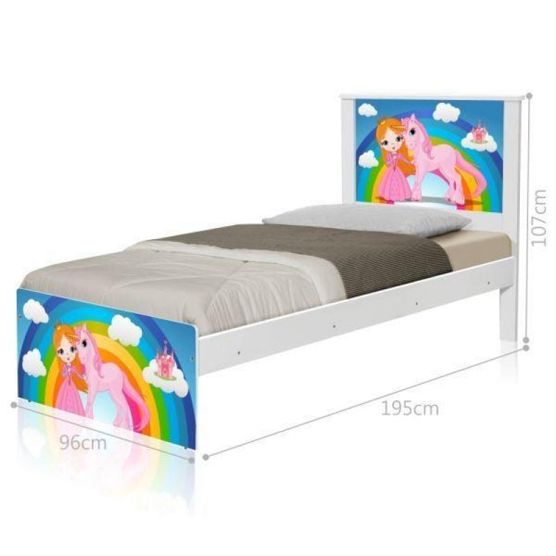 Cama Juvenil Barcelona Princesa e Unicórnio