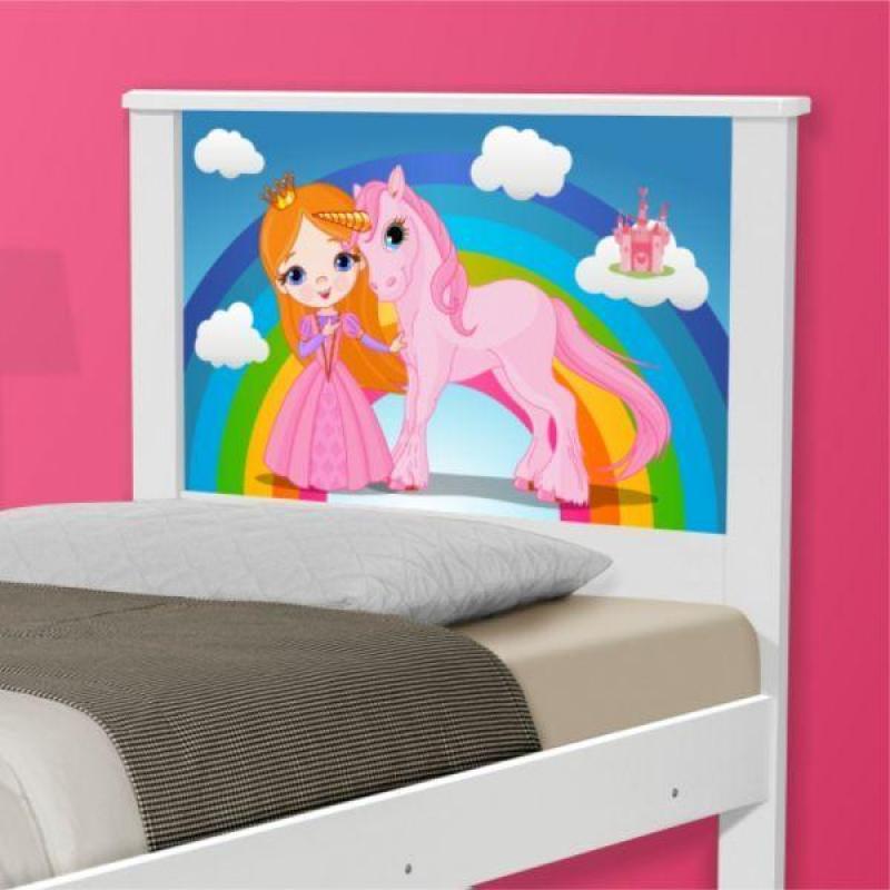 Cama Juvenil Barcelona Princesa e Unicórnio com Colchão