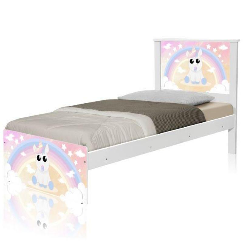 Cama Juvenil Barcelona Unicórnio Baby com Colchão