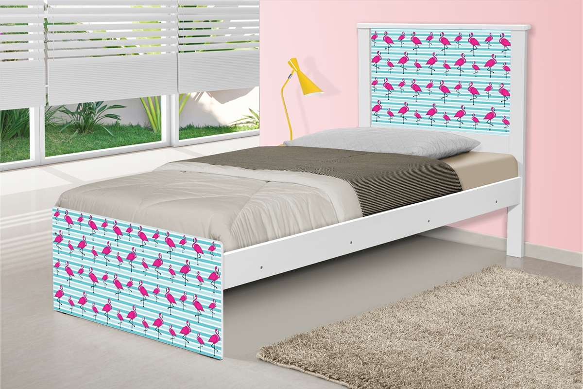 Cama Juvenil Flamingo com Colchão