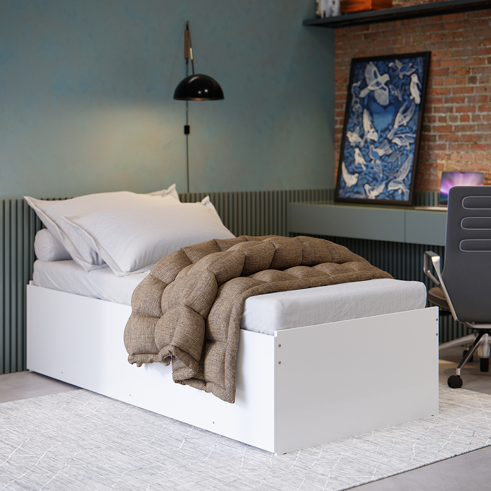 Cama Multifuncional Matrix 3 em 1 Branco Tebar