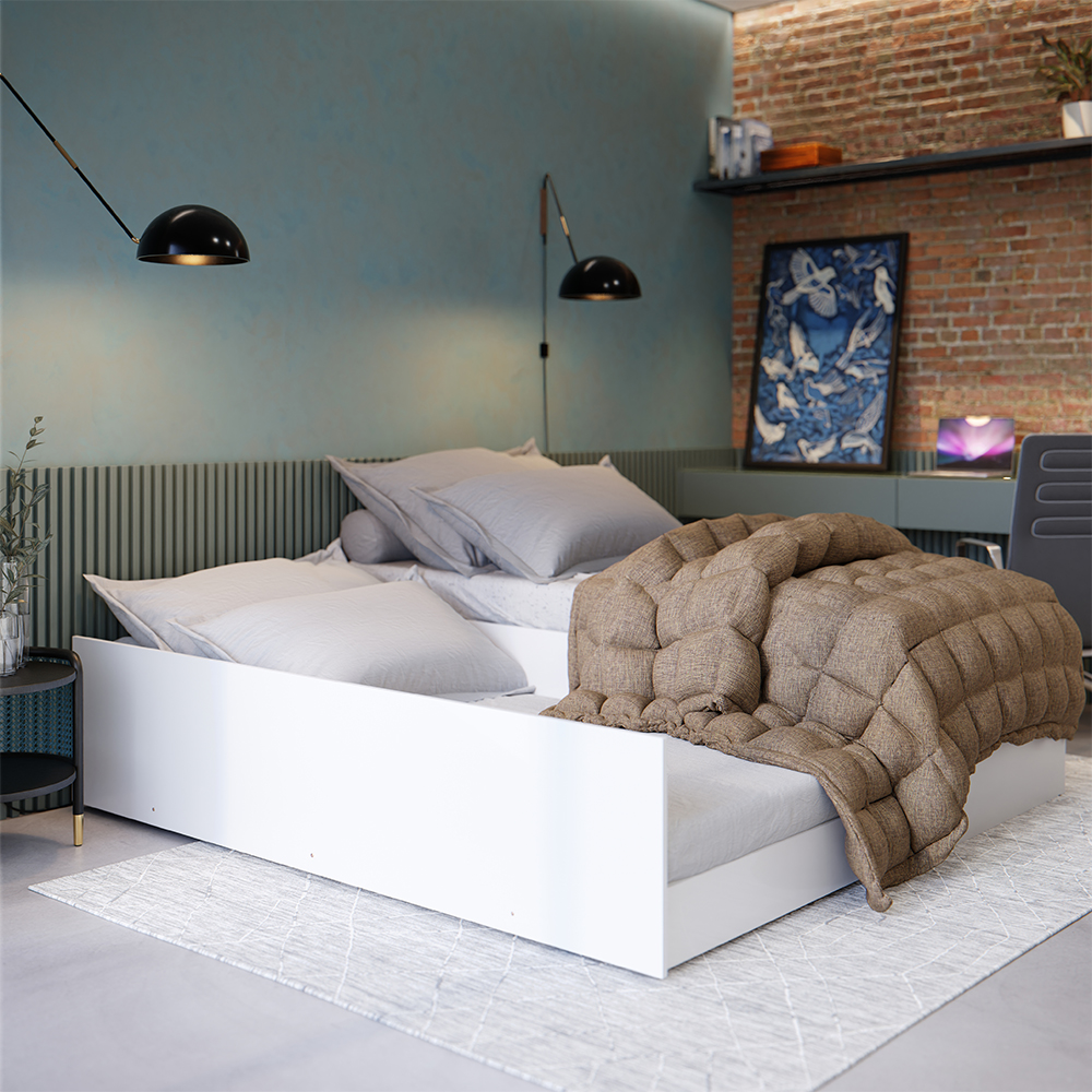 Cama Multifuncional Matrix 3 em 1 Branco Tebar