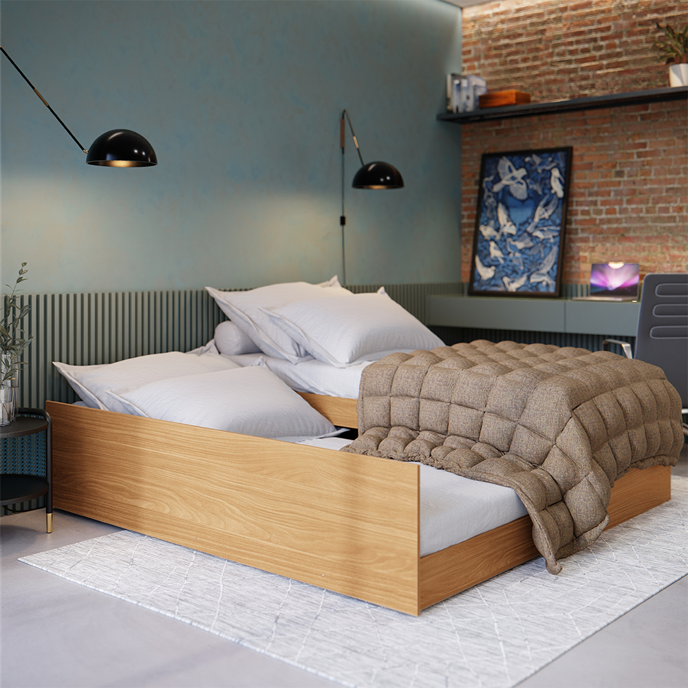 Cama Multifuncional Matrix 3 em 1 Nature Tebar