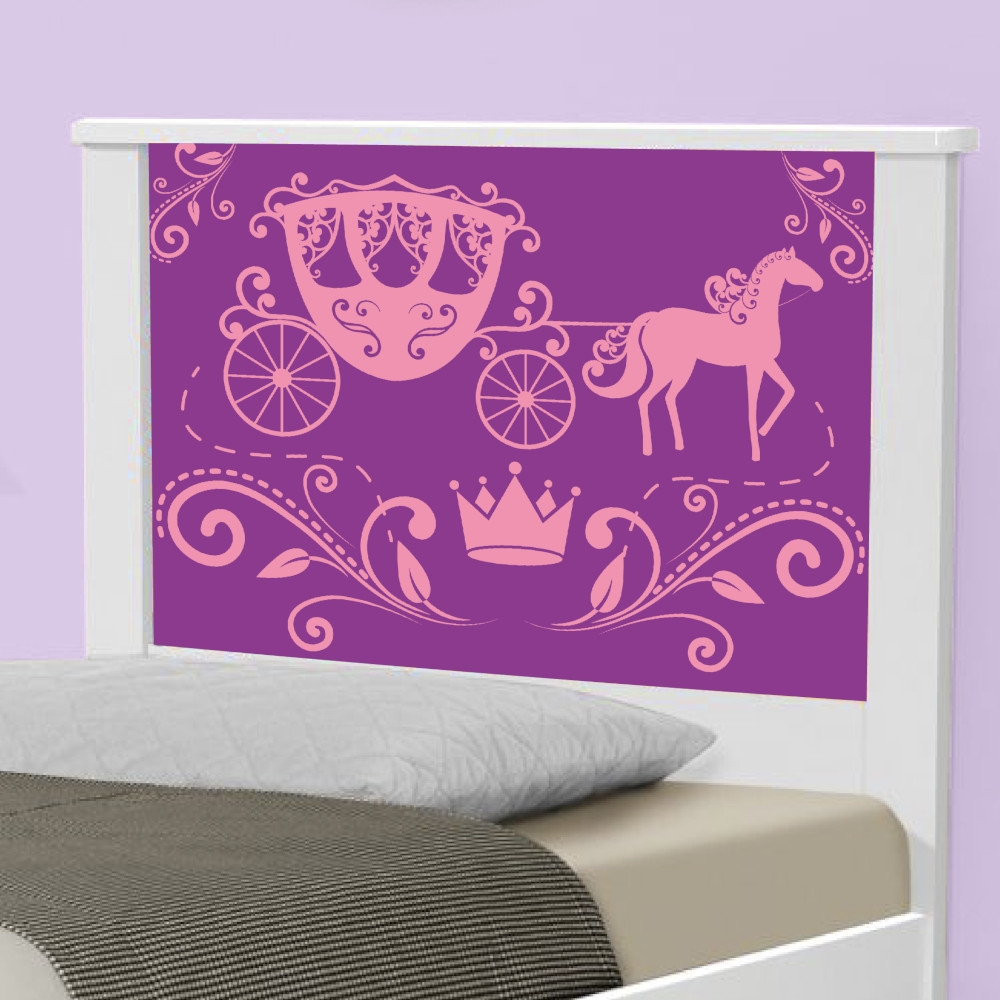 Cama Solteiro Adesivada Carruagem Princesa com Colchão