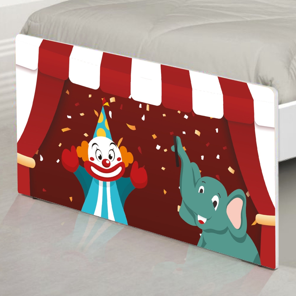 Cama Solteiro Adesivada Circo