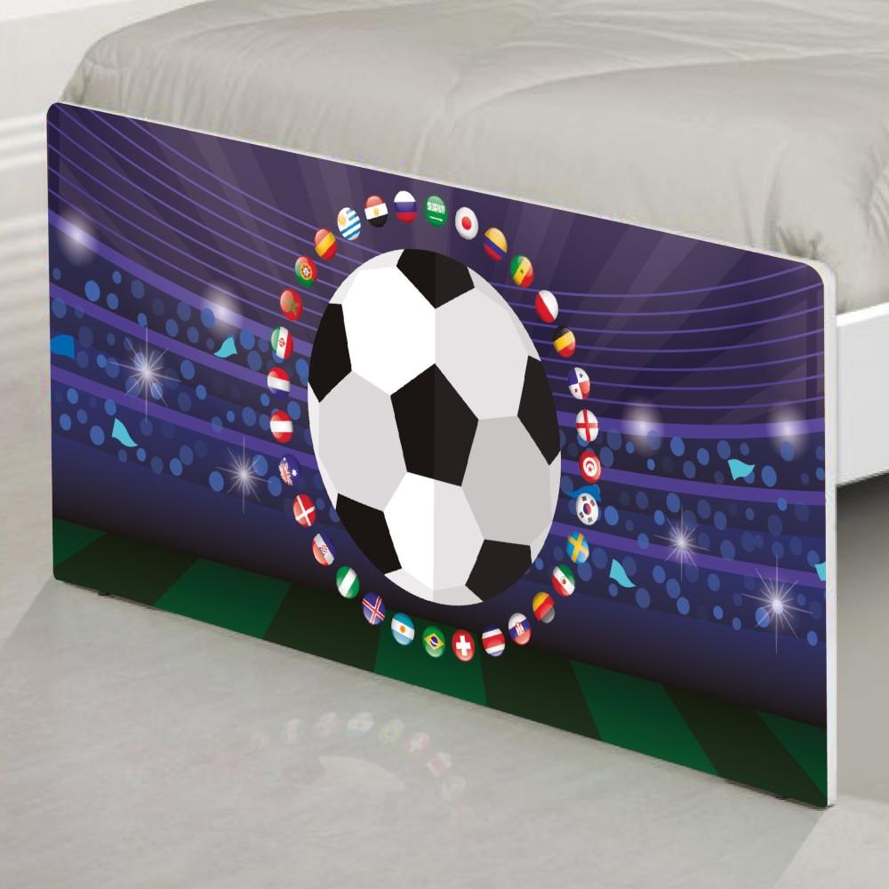 Cama Solteiro Adesivada Copa Futebol Estádio