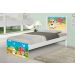 Cama Solteiro Adesivada Fazendinha Colorida com Colchão
