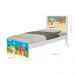 Cama Solteiro Adesivada Fazendinha Colorida com Colchão