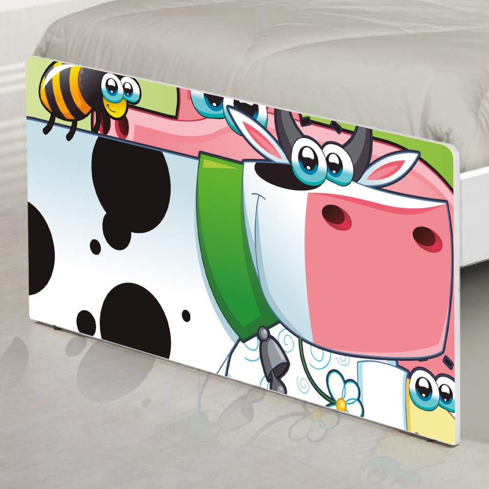 Cama Solteiro Adesivada Fazendinha Feliz com Colchão
