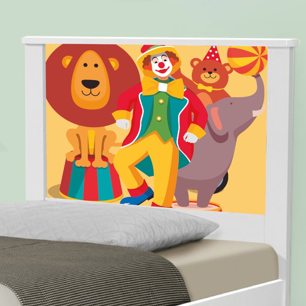 Cama Solteiro Adesivada Palhaço Circo com Colchão