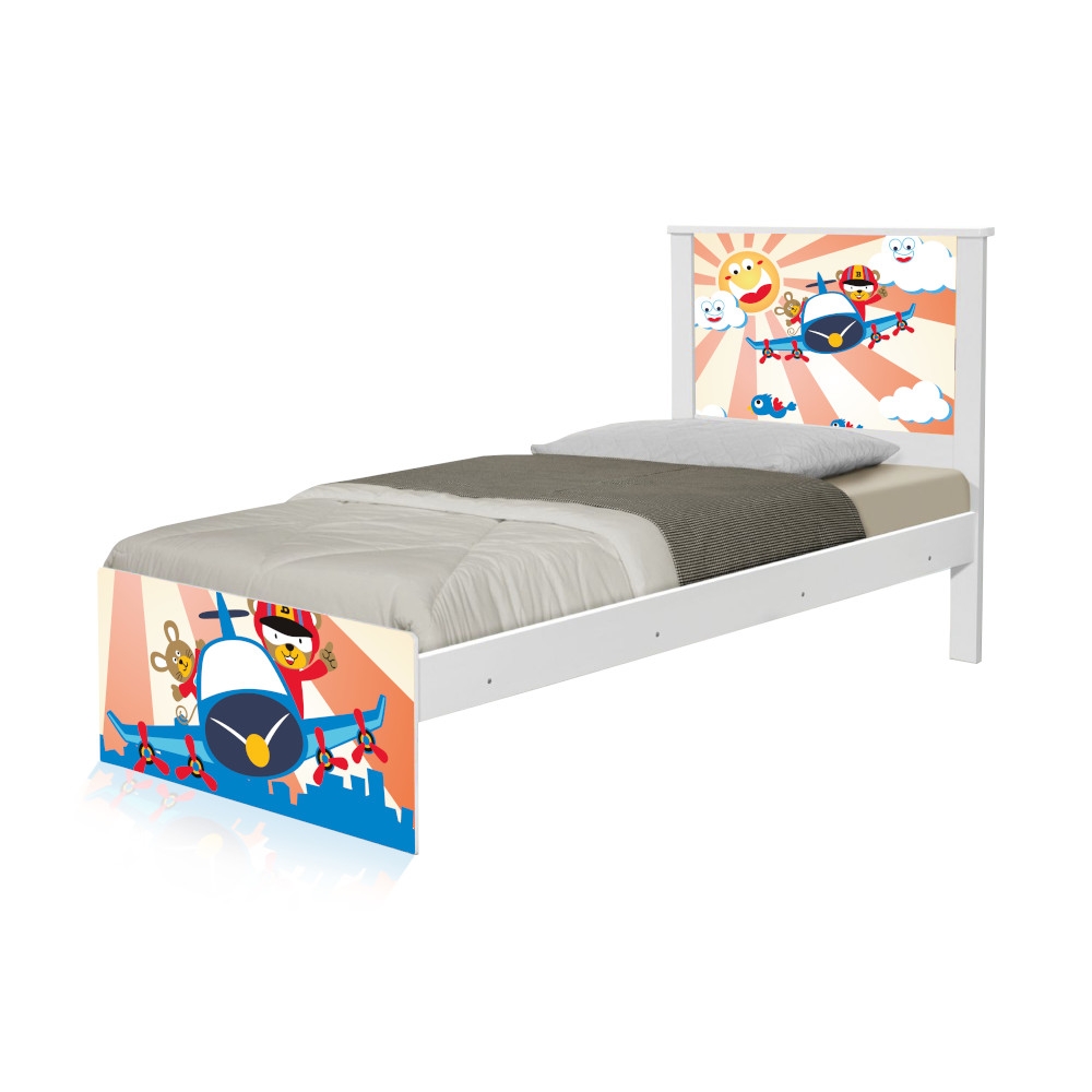 Cama Solteiro Adesivada Patrulha Ursinhos